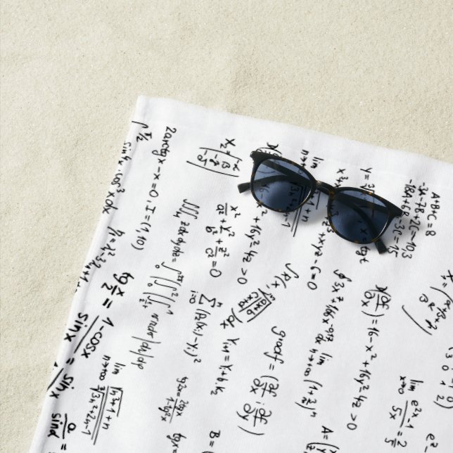 Equations And Math Formulas Beach Towel (In Situ)