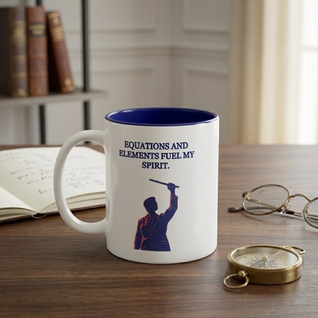 Equations & Elements Fuel My Science Spirit Two-Tone Coffee Mug (Creator Uploaded)