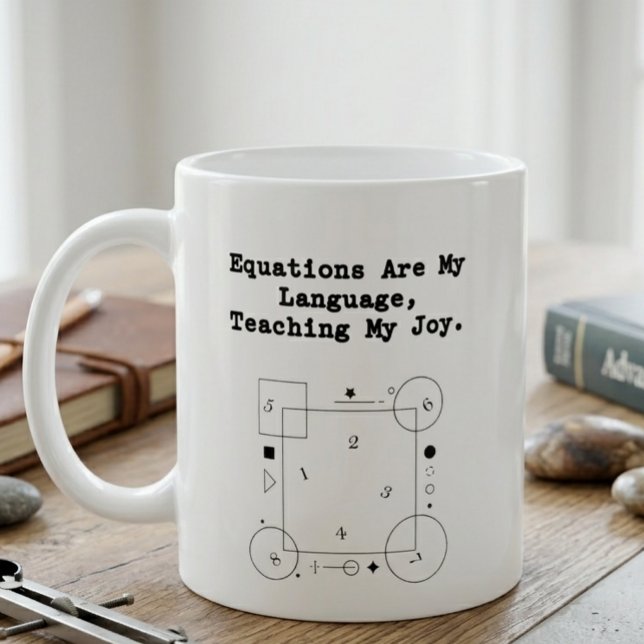 Equations My Language | Teaching My Joy Math Coffee Mug (Creator Uploaded)