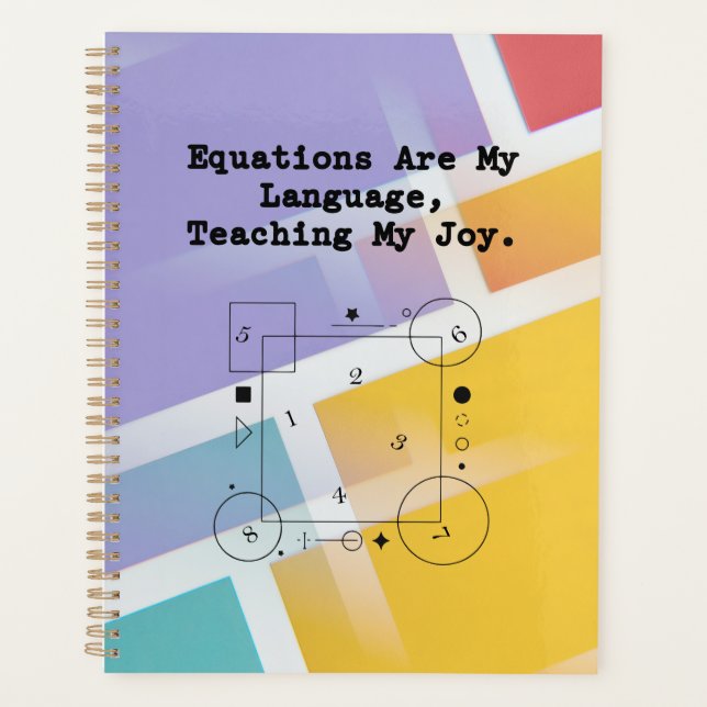 Equations My Language | Teaching My Joy Math Planner (Front)