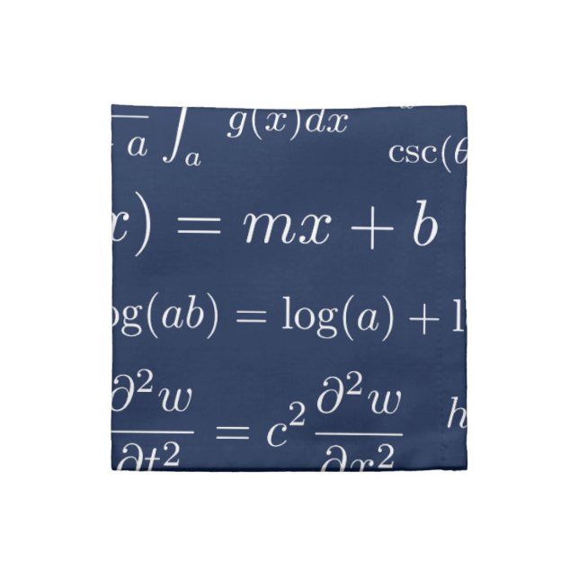 Equations of Math and Science Cloth Napkins (Quarter Fold)