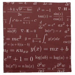 Equations of Math and Science Cloth Napkins