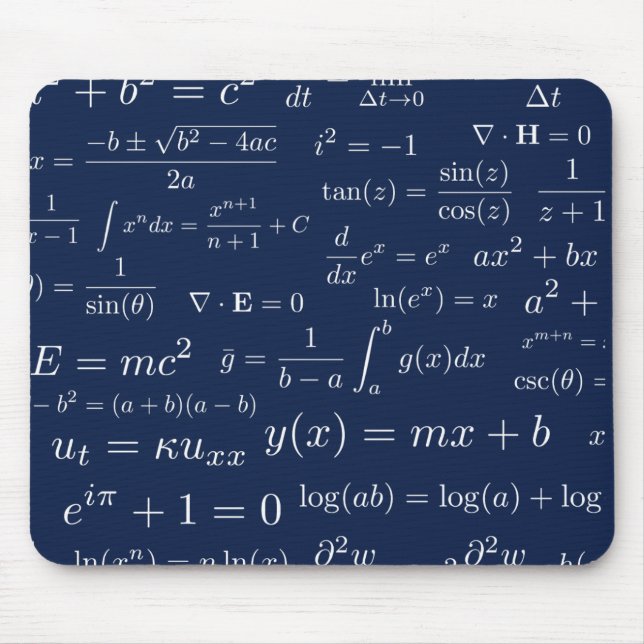 Equations of Math and Science Mouse Pad (Front)