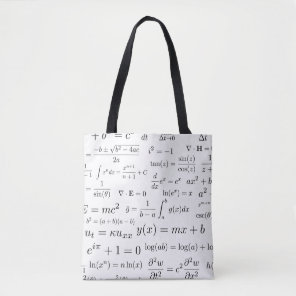 Equations of Math and Science Tote Bag