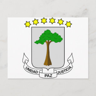 Equatorial Guinea Coat of arms GQ Postcard