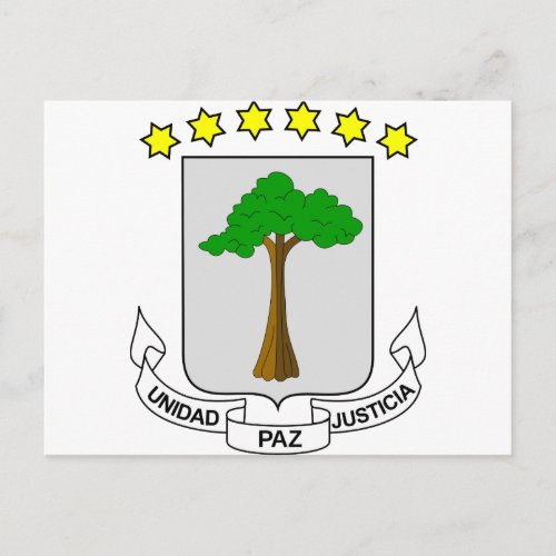Equatorial Guinea Coat of arms GQ Postcard