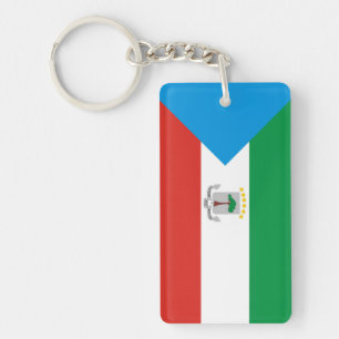 Equatorial Guinea country flag nation symbol long Keychain