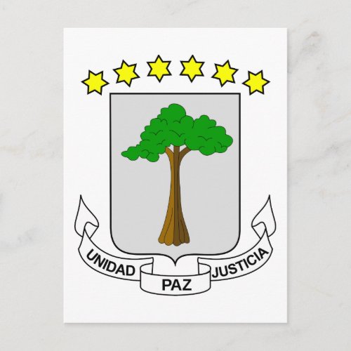 equatorial guinea emblem postcard