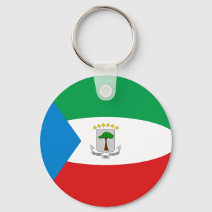 Equatorial Guinea Fisheye Flag Keychain