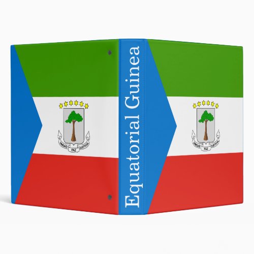 Equatorial Guinea Flag 3 Ring Binder
