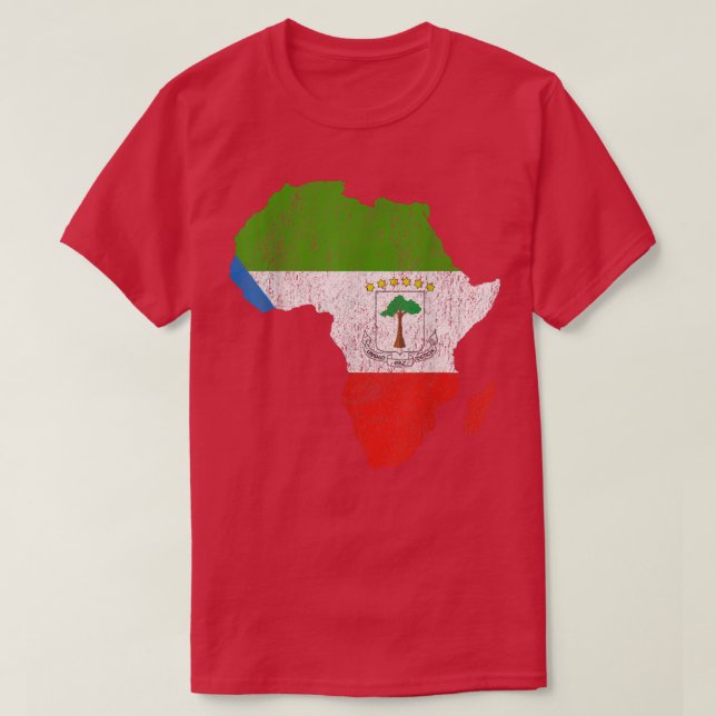 Equatorial Guinea Flag Africa Continent Equatorial T-Shirt (Design Front)