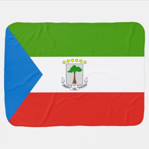Equatorial Guinea Flag Baby Blanket