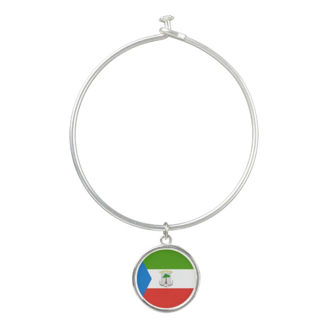 Equatorial Guinea Flag Bangle Bracelet (Front)