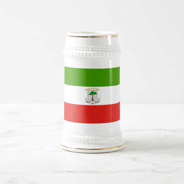 Equatorial Guinea Flag Beer Stein (Center)