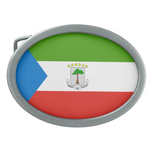 Equatorial Guinea Flag Belt Buckle