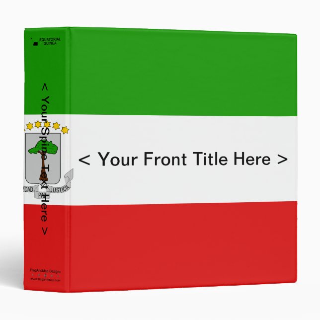 Equatorial Guinea Flag Binder (Front/Spine)