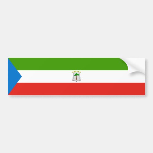 Equatorial Guinea Flag Bumper Sticker