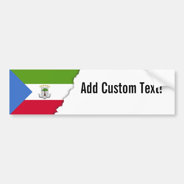 Equatorial Guinea Flag Bumper Sticker (Front)