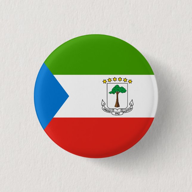 Equatorial Guinea Flag Button (Front)
