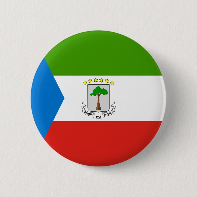 Equatorial Guinea Flag Button (Front)