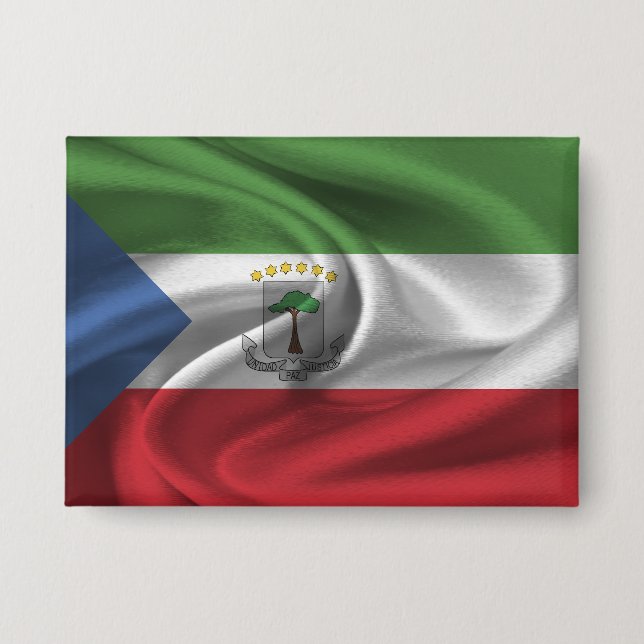 Equatorial Guinea Flag Button (Front)