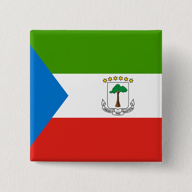 Equatorial Guinea Flag Button (Front)