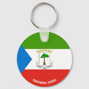 Equatorial Guinea Flag Charming Patriotic Keychain
