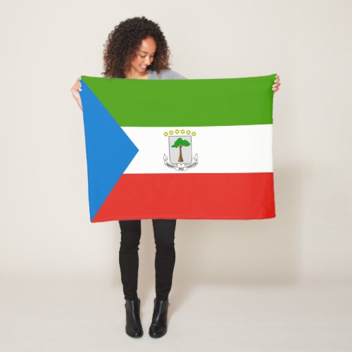 Equatorial Guinea Flag Fleece Blanket