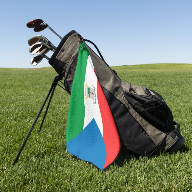 Equatorial Guinea flag Golf Towel (Green)