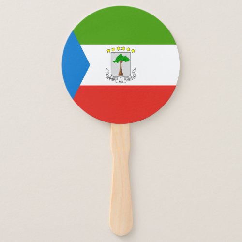 Equatorial Guinea Flag Hand Fan
