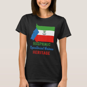 Equatorial Guinea Flag Hispanic Heritage Month For T-Shirt