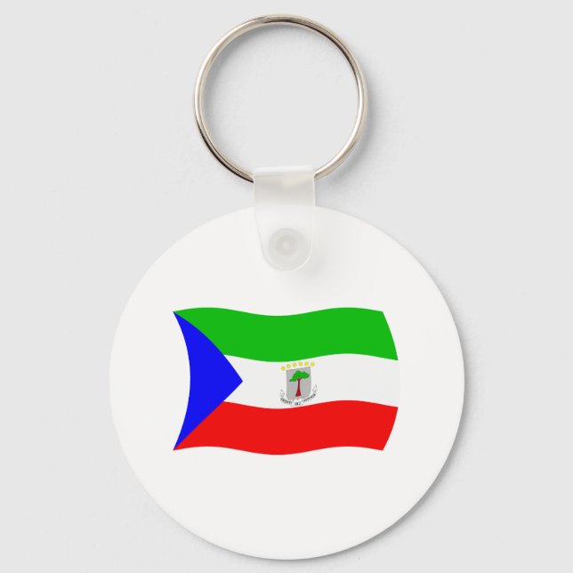 Equatorial Guinea Flag Keychain (Front)