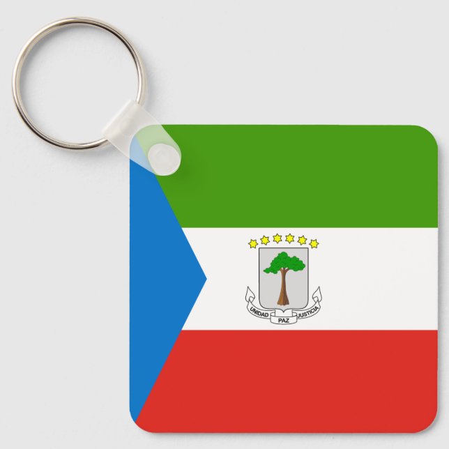 Equatorial Guinea Flag Keychain (Front)