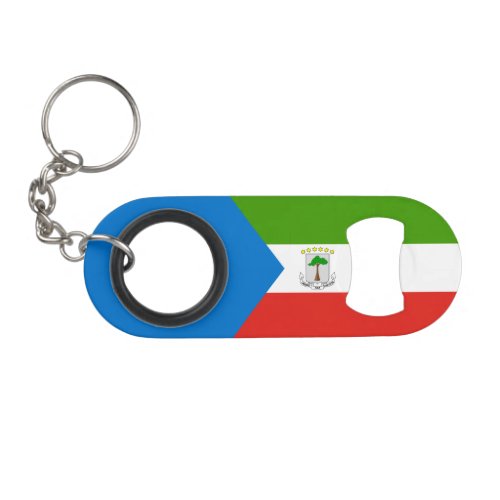 Equatorial Guinea Flag Keychain Bottle Opener
