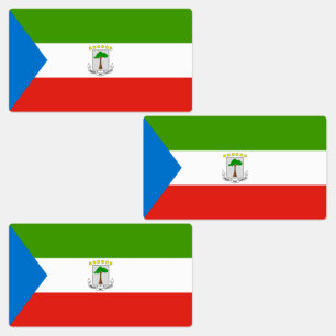 Equatorial Guinea Flag Labels