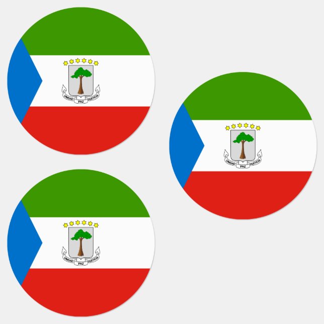 Equatorial Guinea Flag Labels (Group)