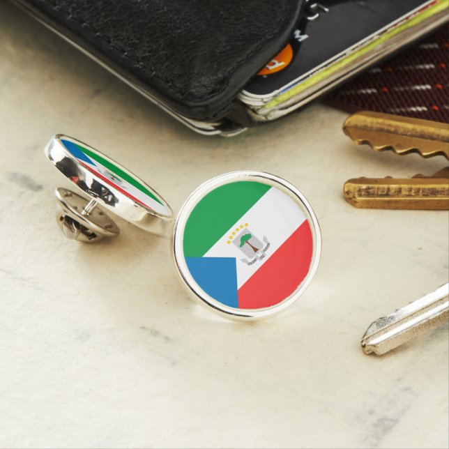 Equatorial Guinea flag Lapel Pin (In Situ)