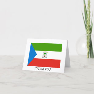 Equatorial Guinea Flag Letterpress Thank You Card