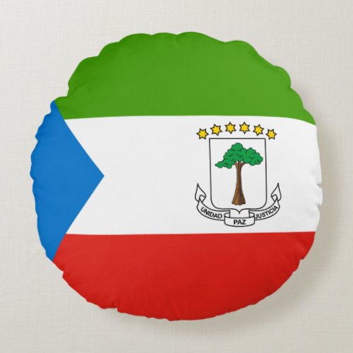 Equatorial Guinea Flag Round Pillow