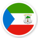 Equatorial Guinea Flag Round Sticker
