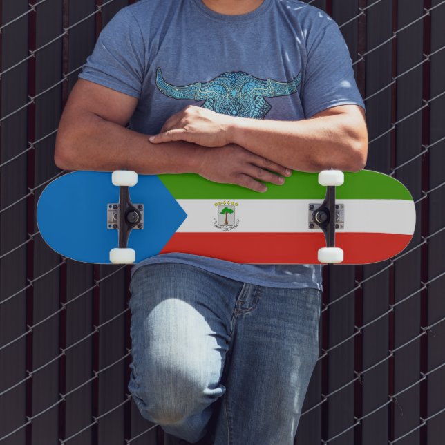 Equatorial Guinea Flag Skateboard (Outdoor 3)