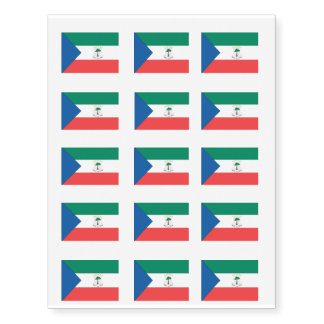 Equatorial Guinea Flag Temporary Tattoos