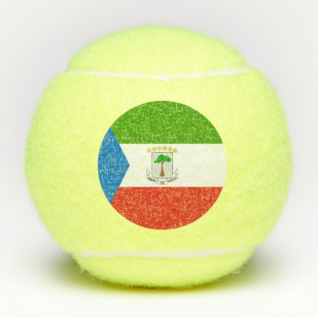 Equatorial Guinea Flag Tennis Balls (Front)