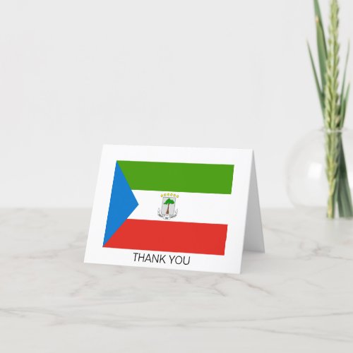Equatorial Guinea Flag Thank You Card