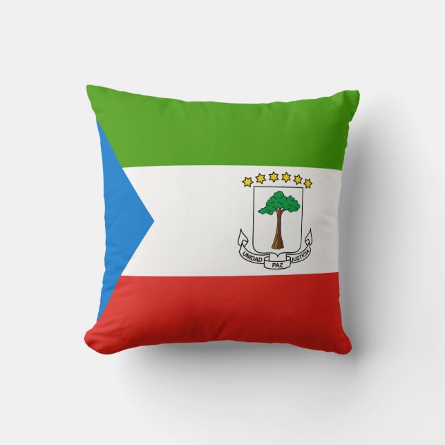 Equatorial Guinea Flag Throw Pillow (Front)