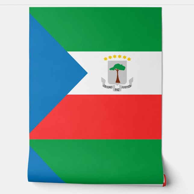 Equatorial Guinea flag Wallpaper (Unrolling)