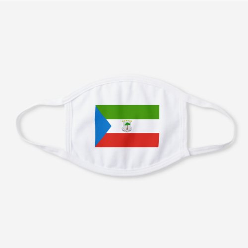 Equatorial Guinea Flag White Cotton Face Mask