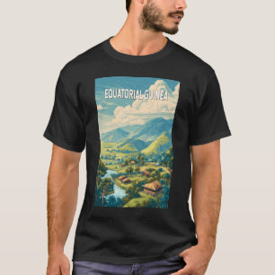 Equatorial Guinea Illustration Travel Art Vintage T-Shirt