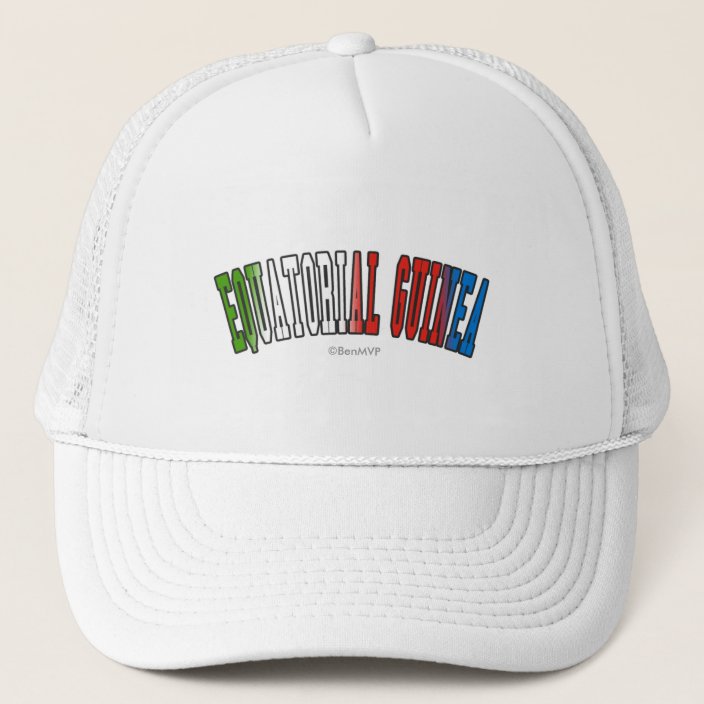 Equatorial Guinea in National Flag Colors Hat