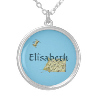 Equatorial Guinea Map + Name Necklace